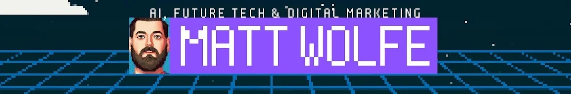 De kanaalbanner van Matt Wolfe op YouTube