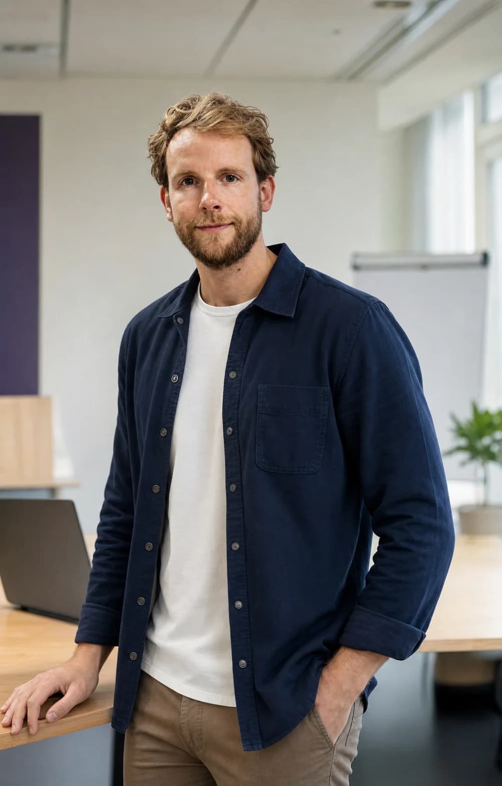 Tom Naberink in een onderwijsomgeving